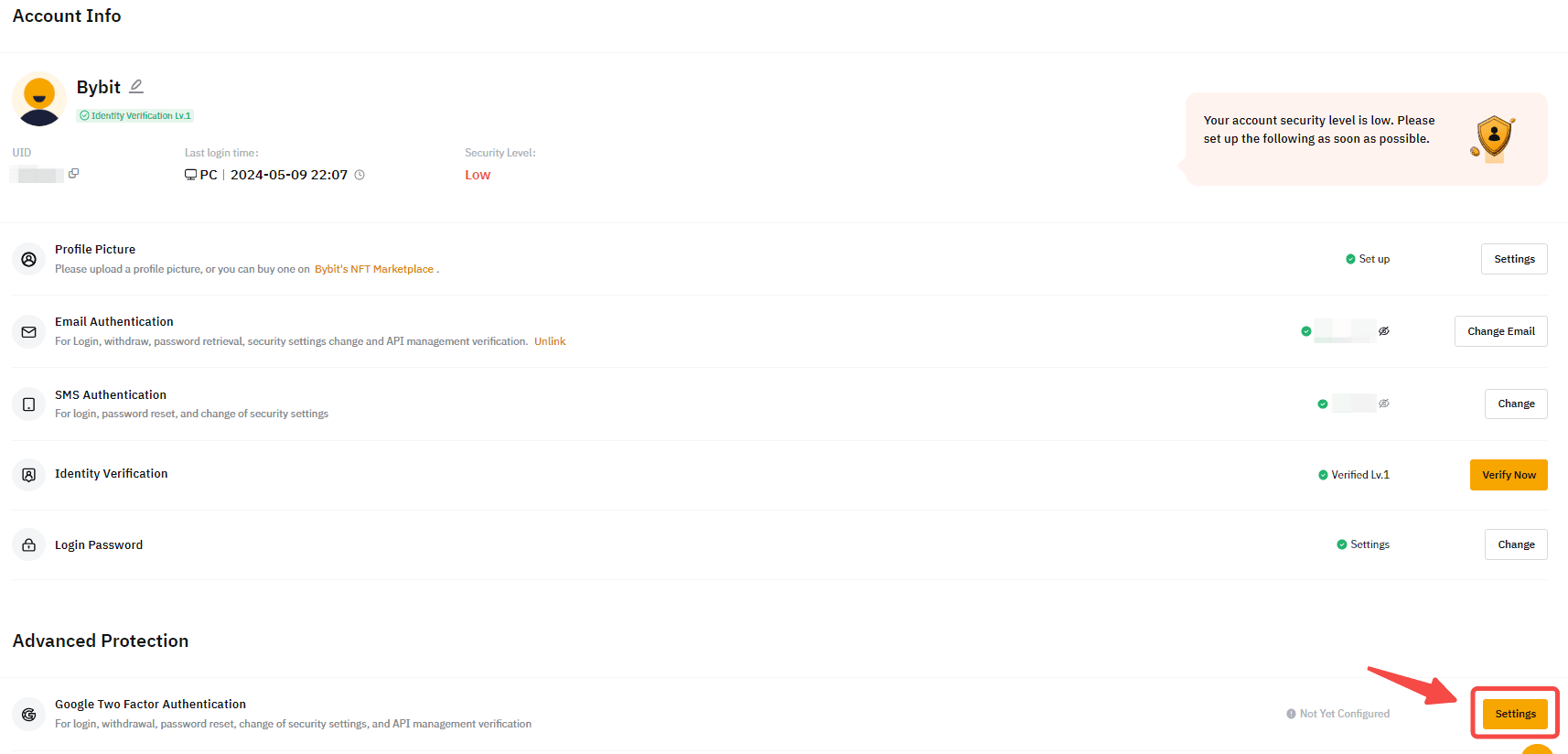 Connect your Bybit API to CryptiDex, step by step - security settings