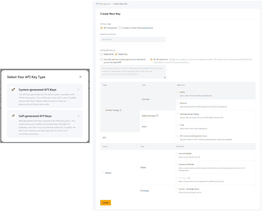 Connect your Bybit API to CryptiDex, step by step - API permissions